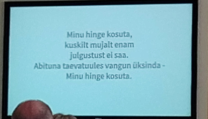 Minu hinge kosuta, kuskilt mujalt enam julgustust ei saa